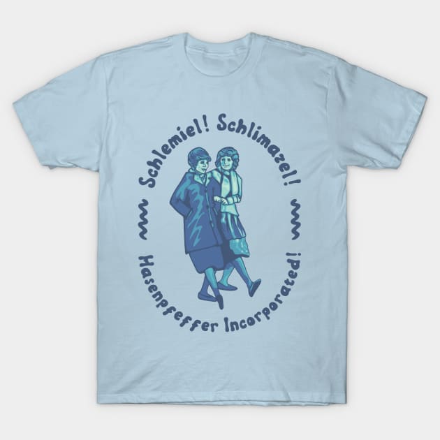 Laverne & Shirley Drawing T-Shirt by Slightly Unhinged